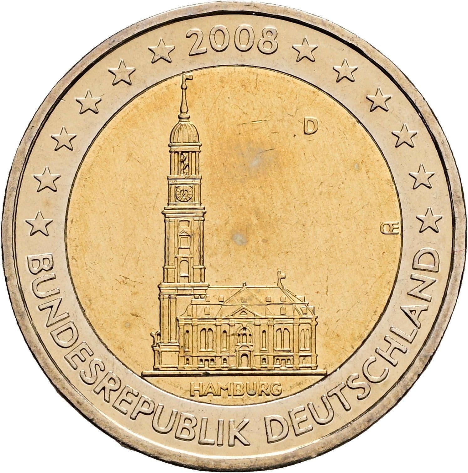 2 Euro 2008 D – Rückseite