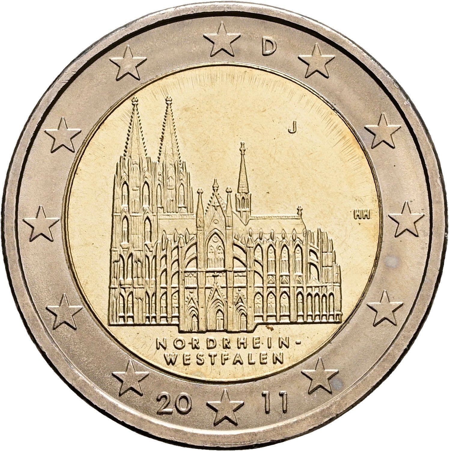 2 Euro 2011 J – Rückseite