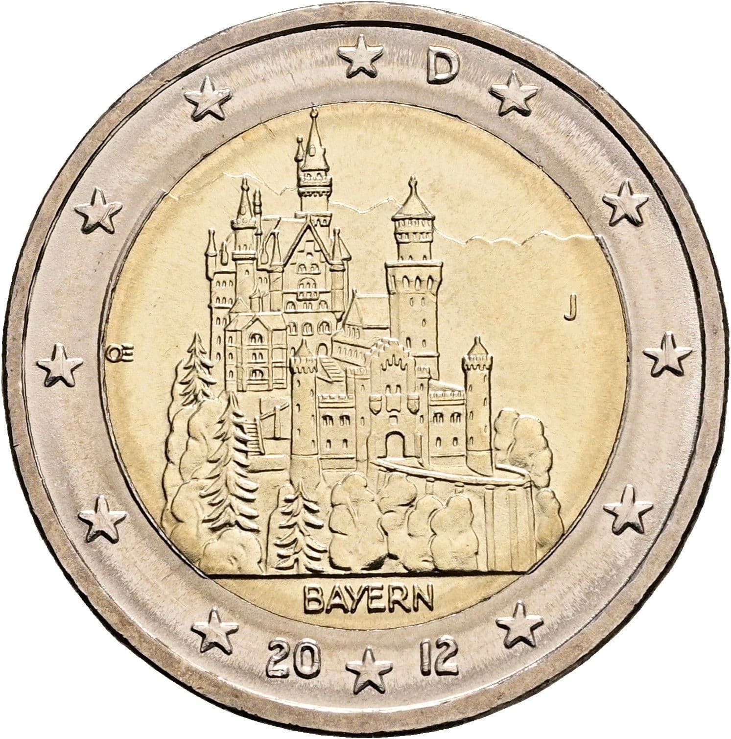 2 Euro 2012 J – Rückseite
