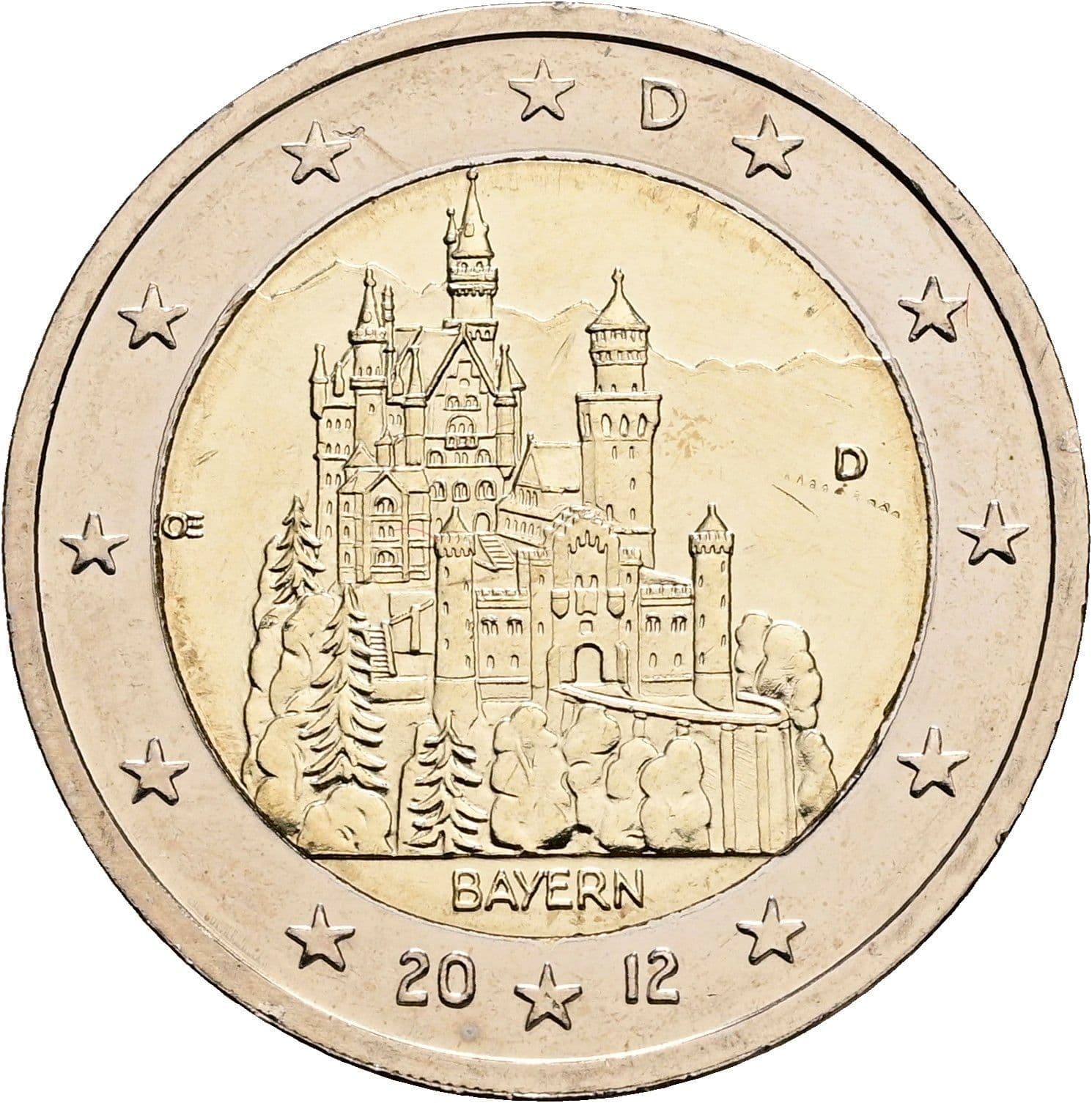 2 Euro 2012 D – Rückseite