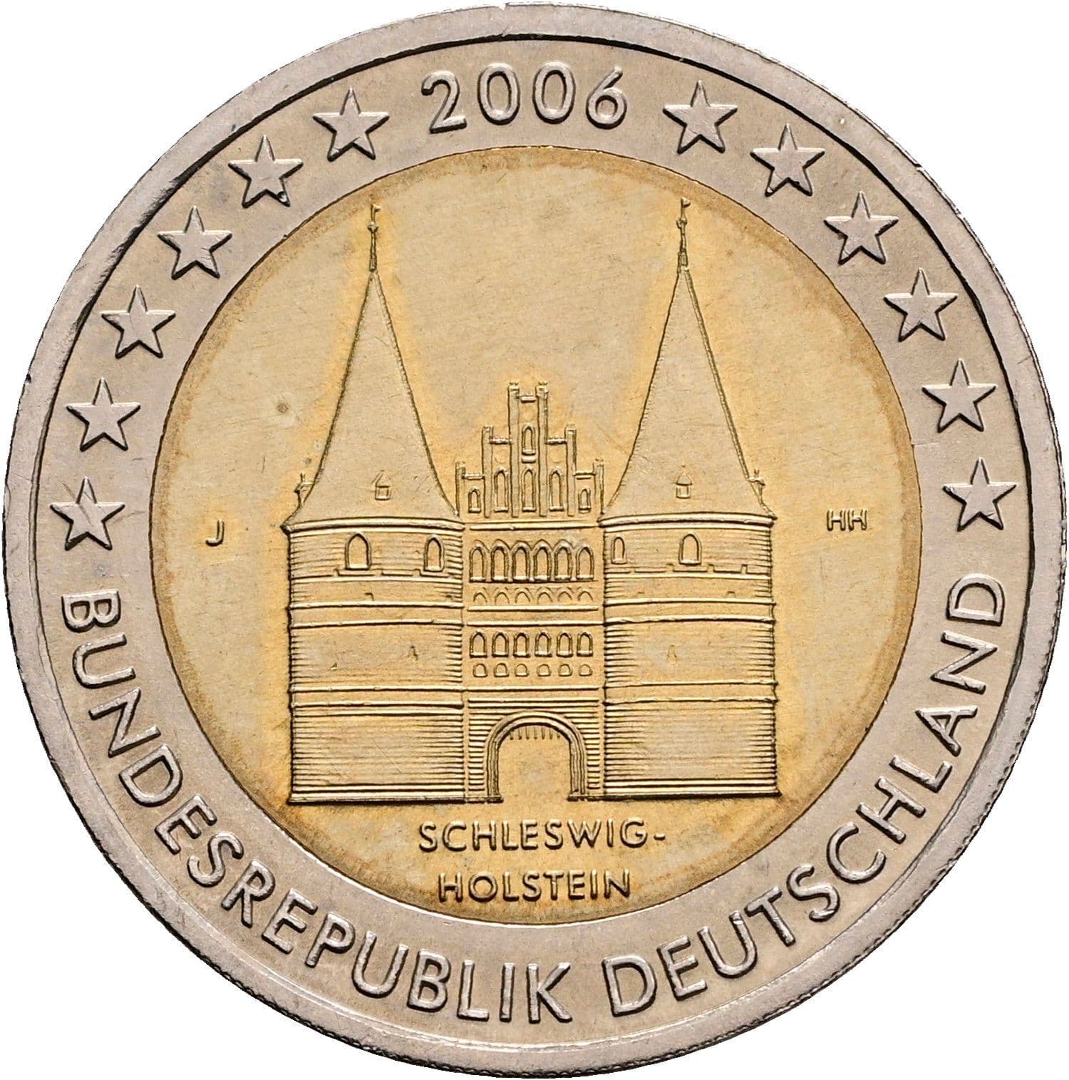 2 Euro 2006 J – Rückseite