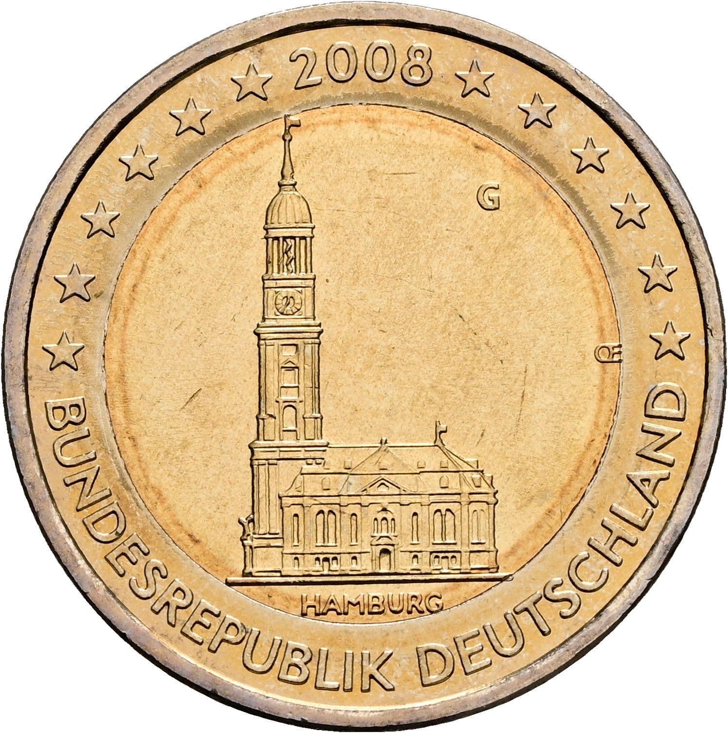 2 Euro 2008 G – Rückseite