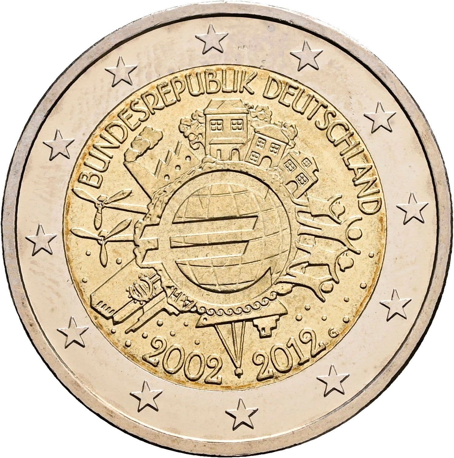 2 Euro 2012 G – Rückseite