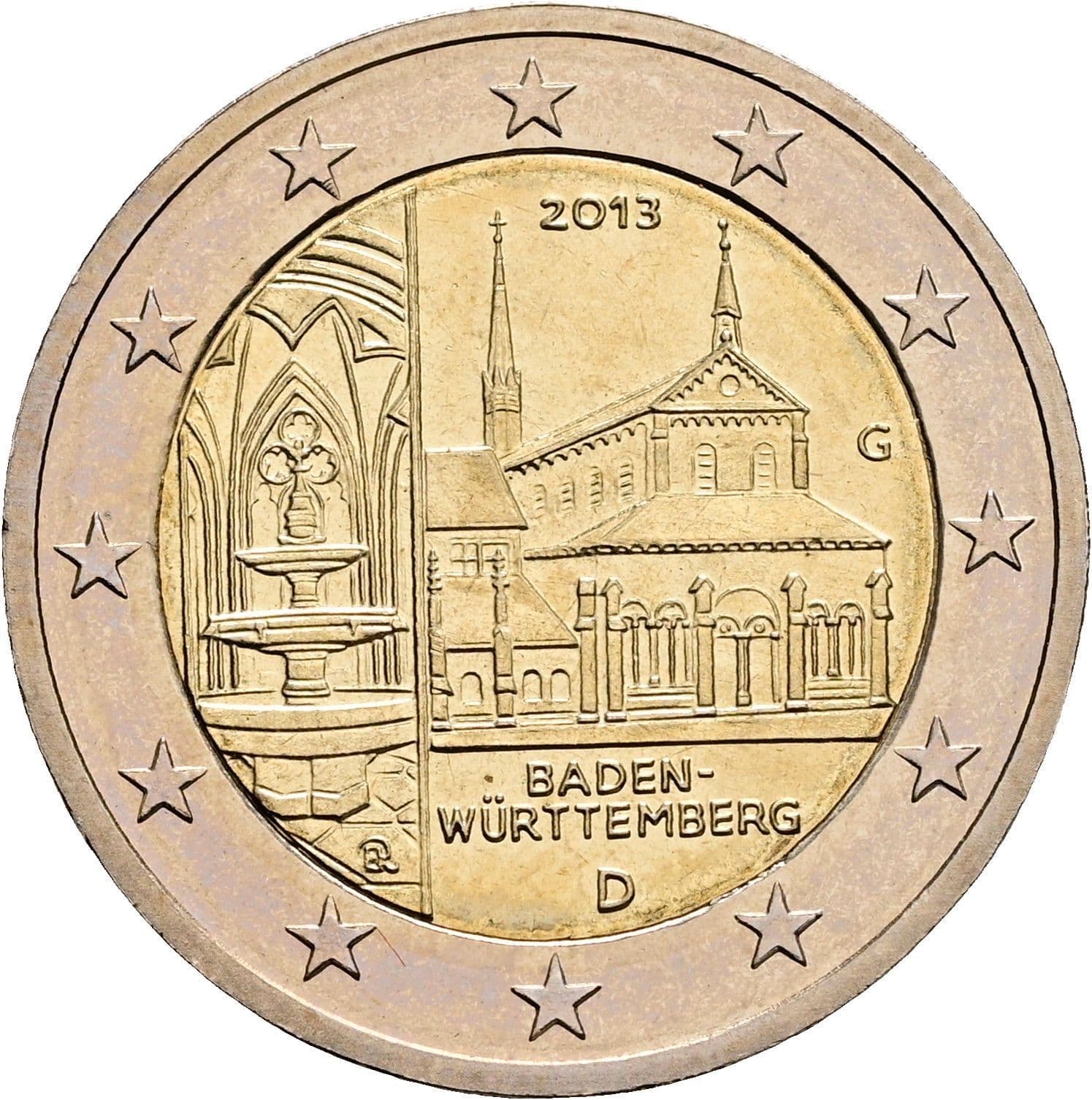 2 Euro 2013 G – Rückseite