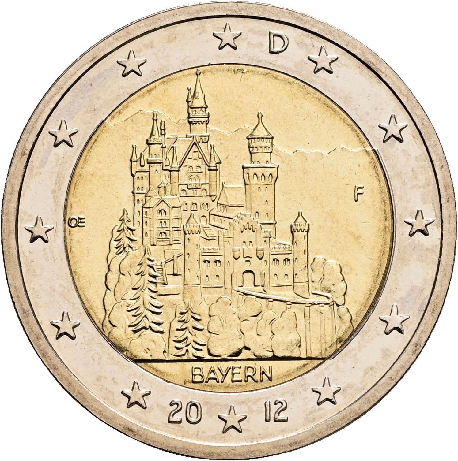 2 Euro 2012 F – Rückseite