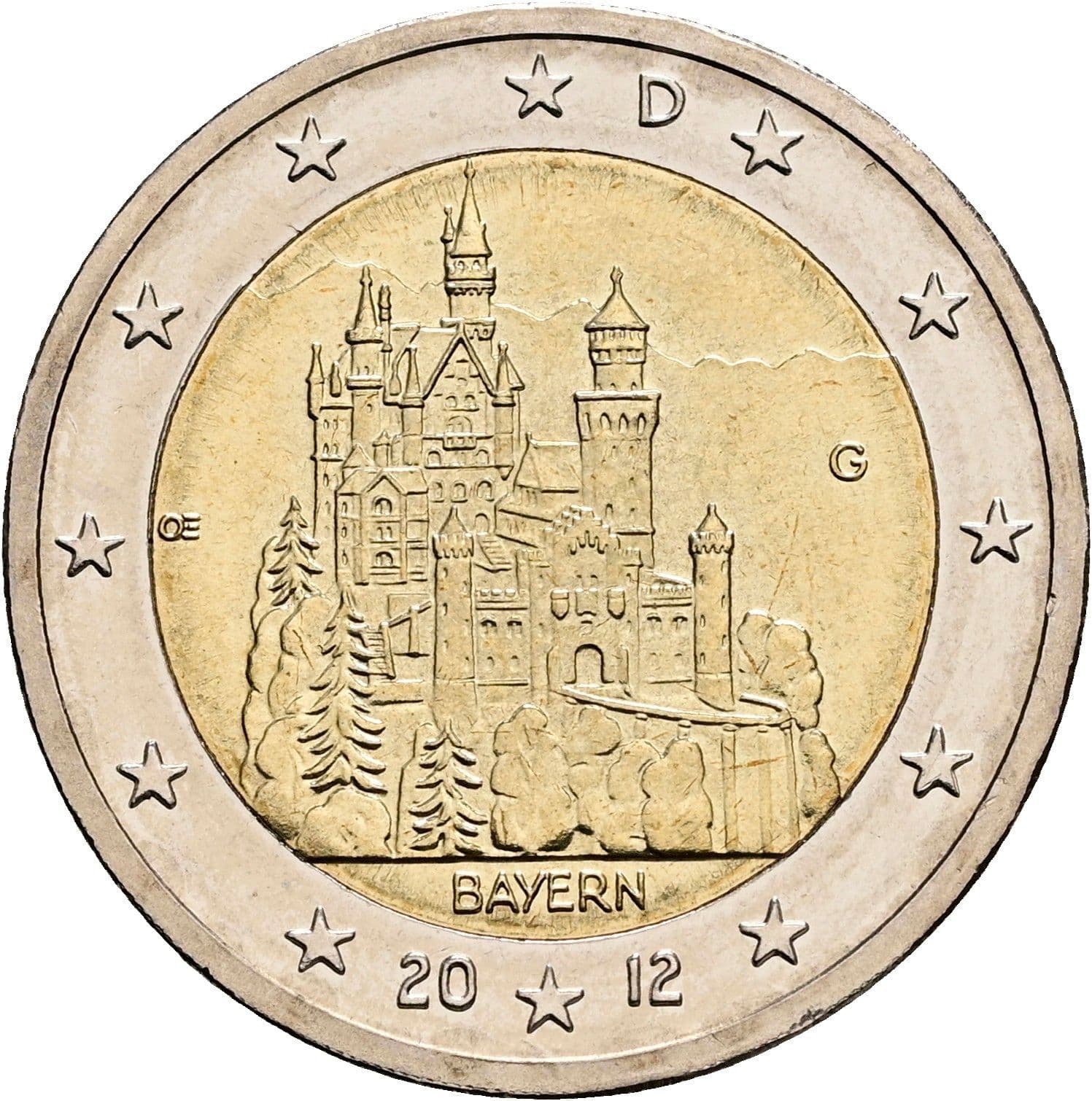 2 Euro 2012 G – Rückseite
