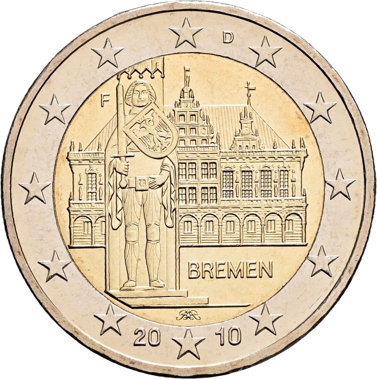 2 Euro 2010 F – Rückseite