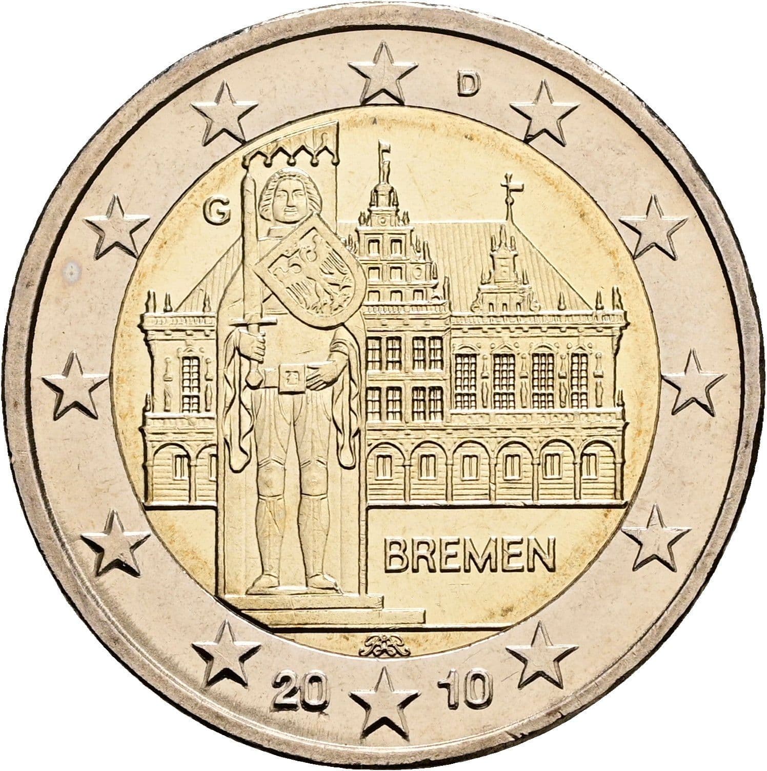 2 Euro 2010 G – Rückseite