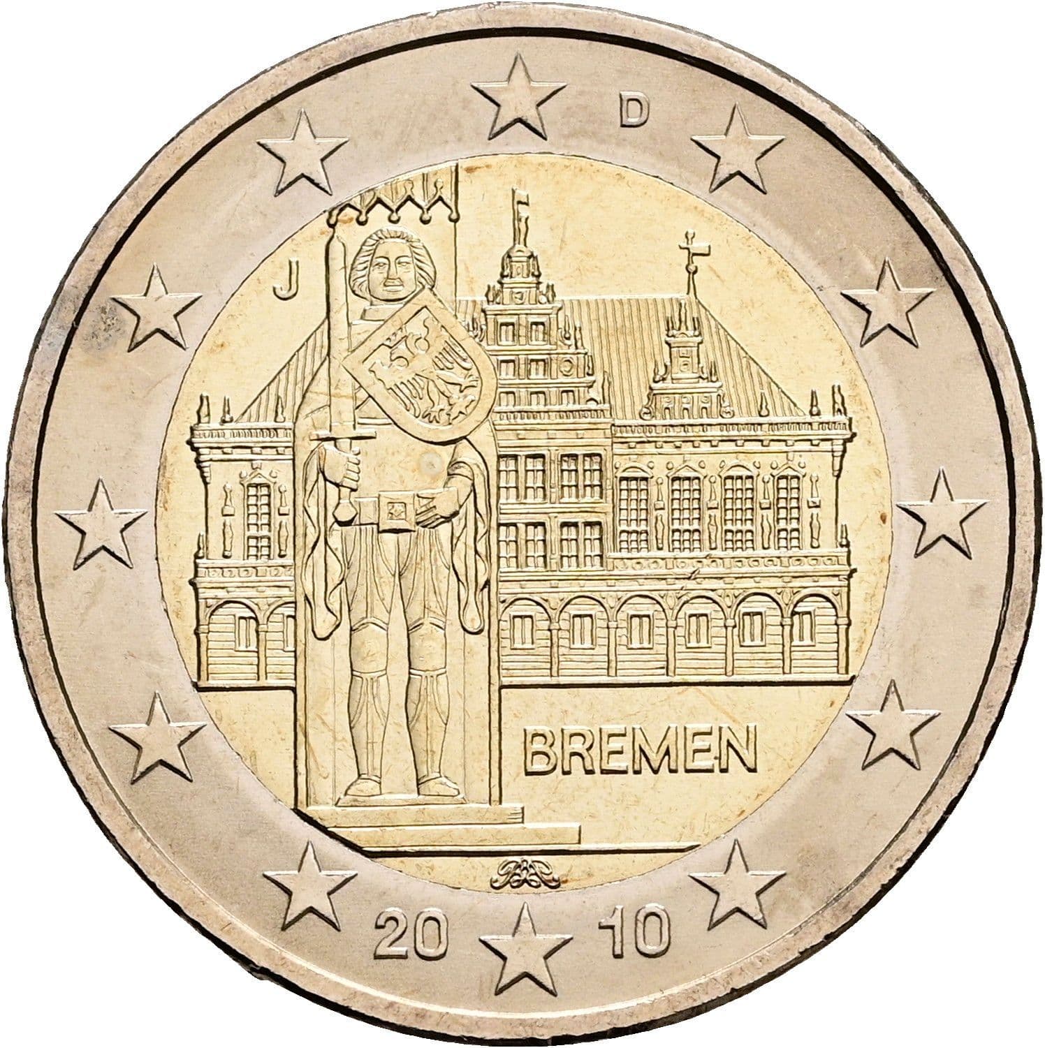 2 Euro 2010 J – Rückseite