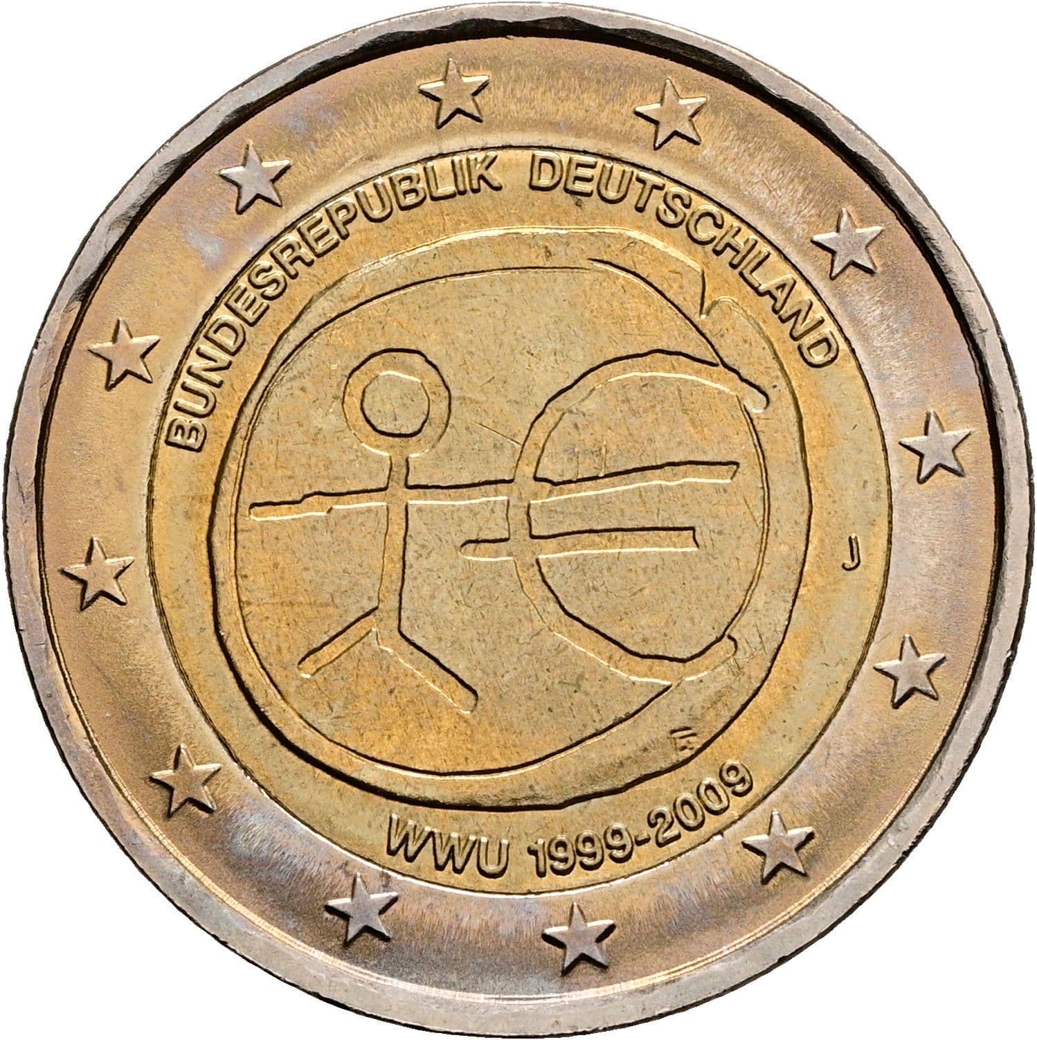 2 Euro 2009 J – Rückseite
