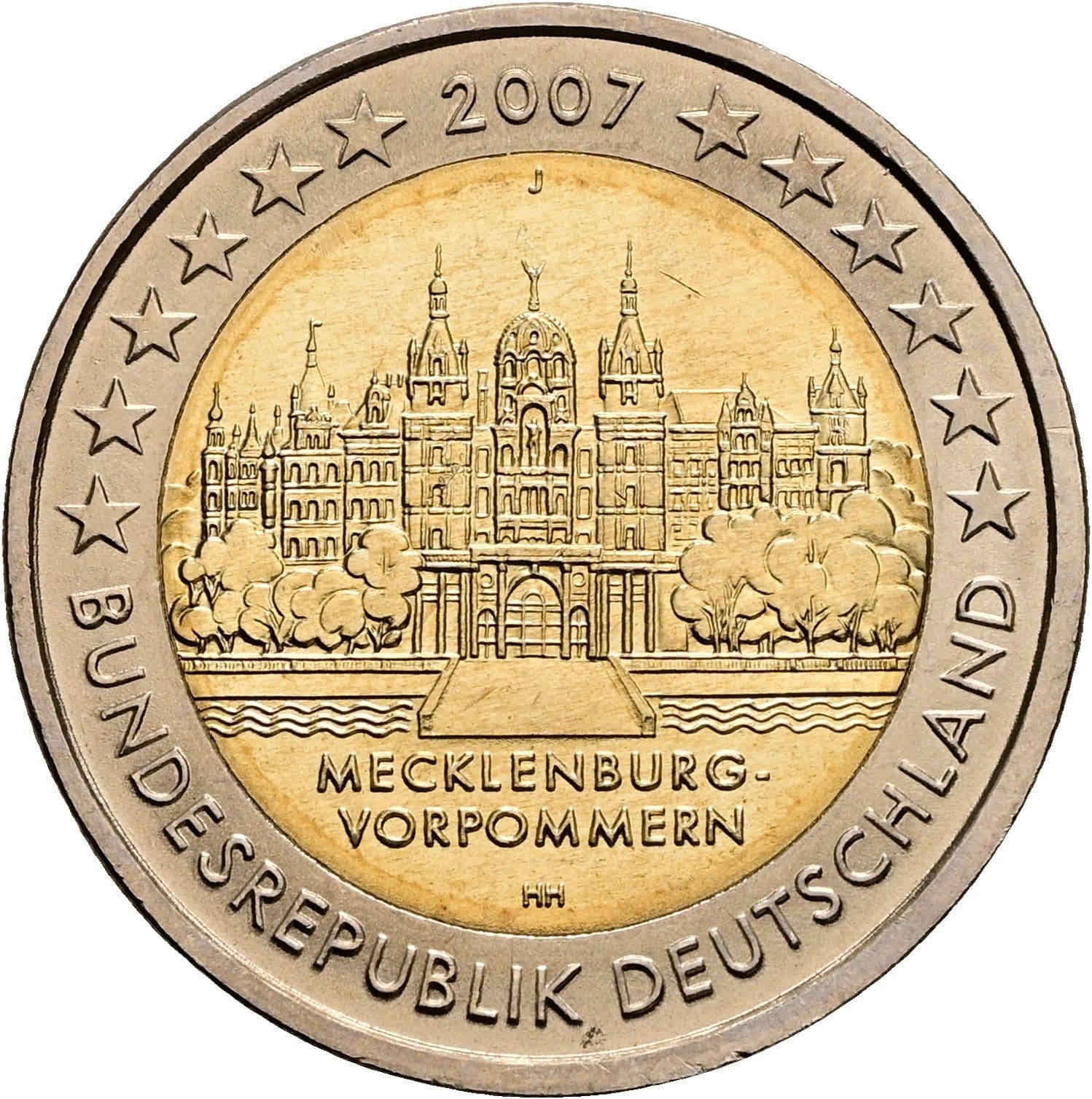 2 Euro 2007 J – Rückseite