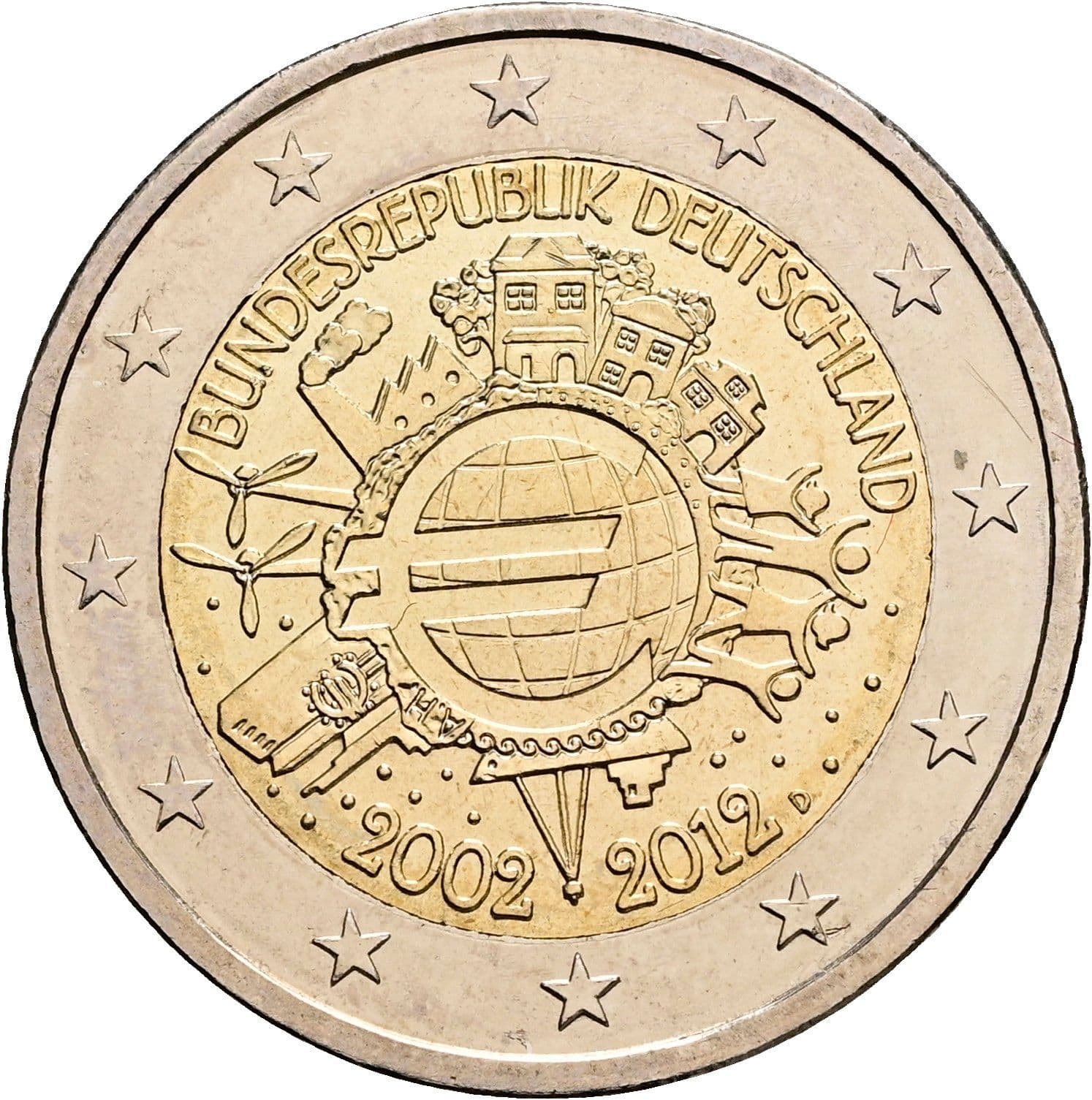 2 Euro 2012 D – Rückseite