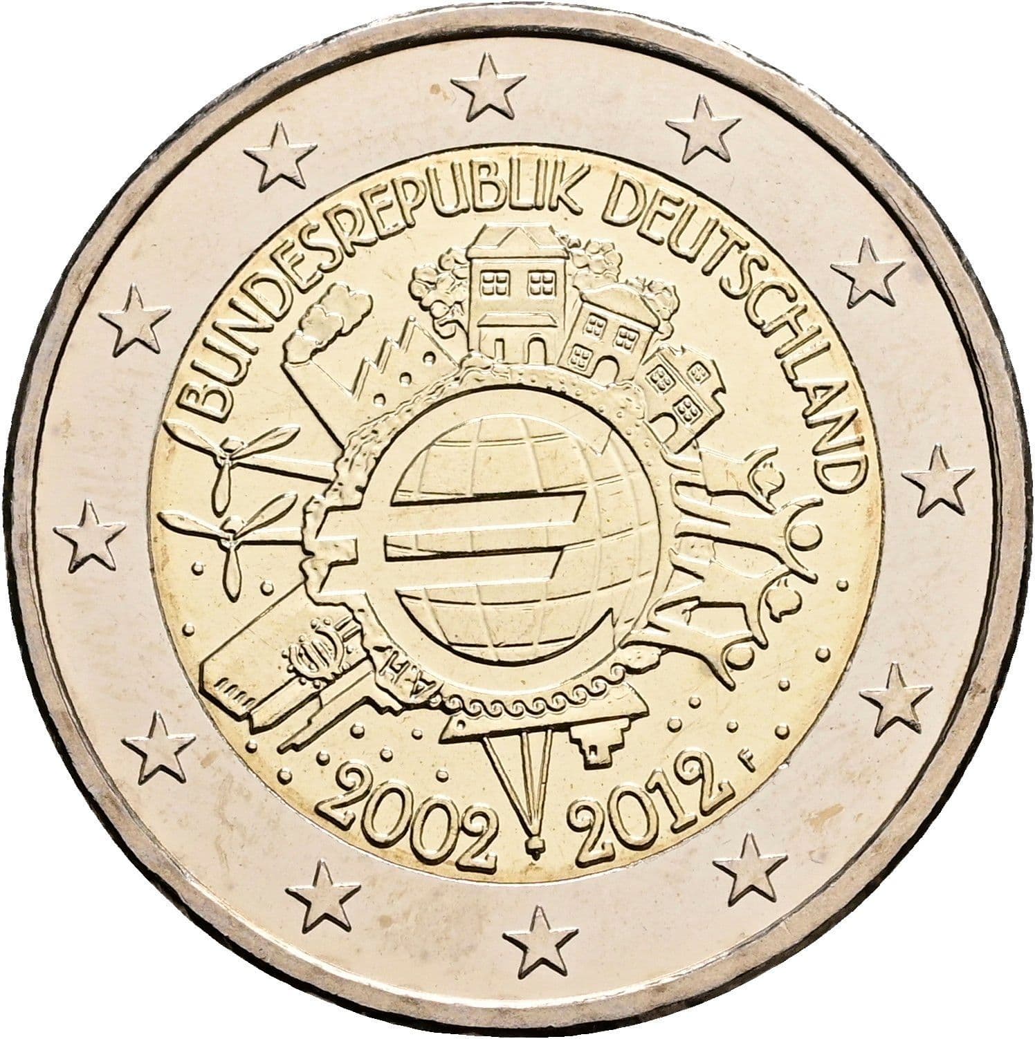 2 Euro 2012 F – Rückseite