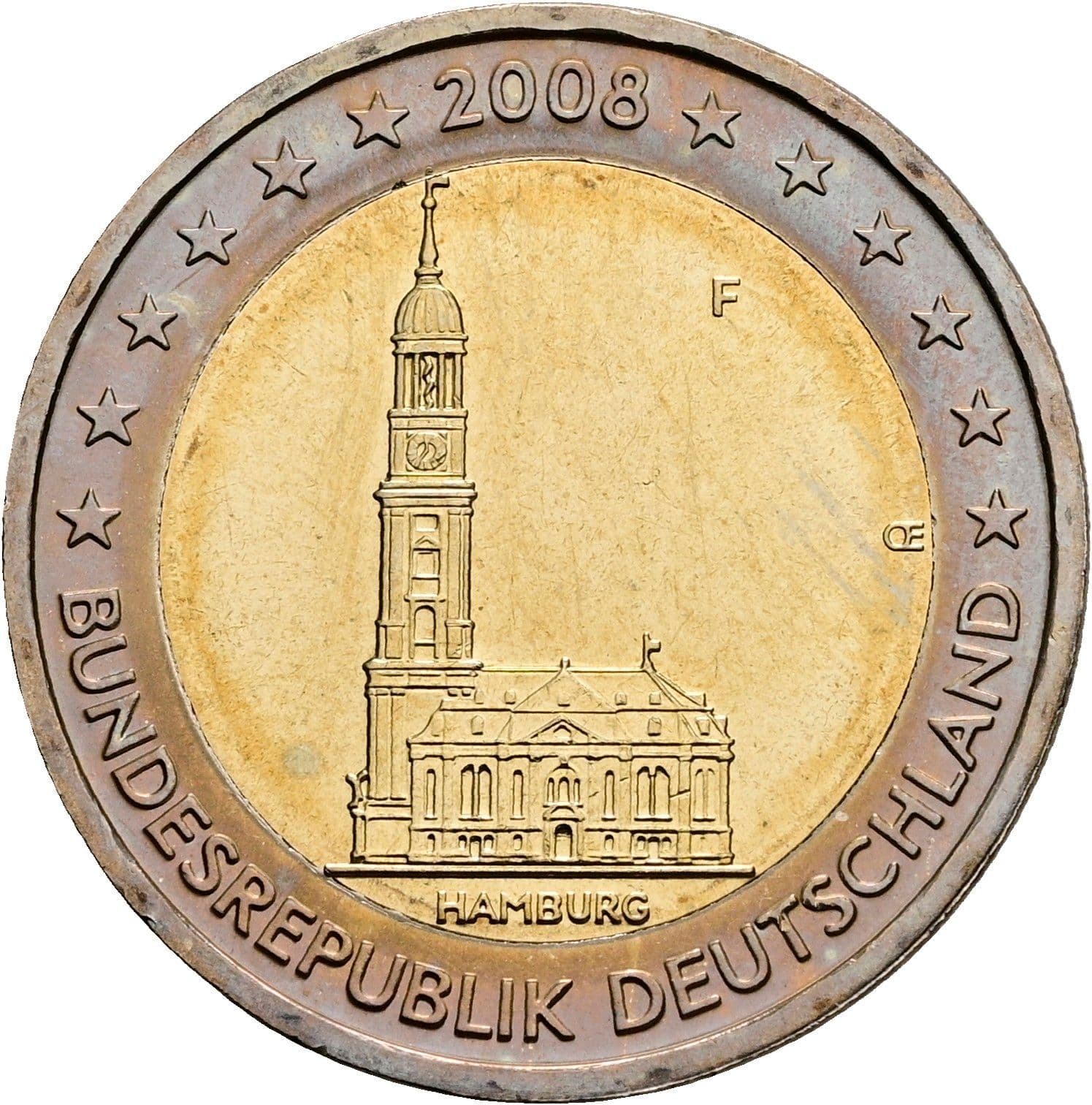 2 Euro 2008 F – Rückseite