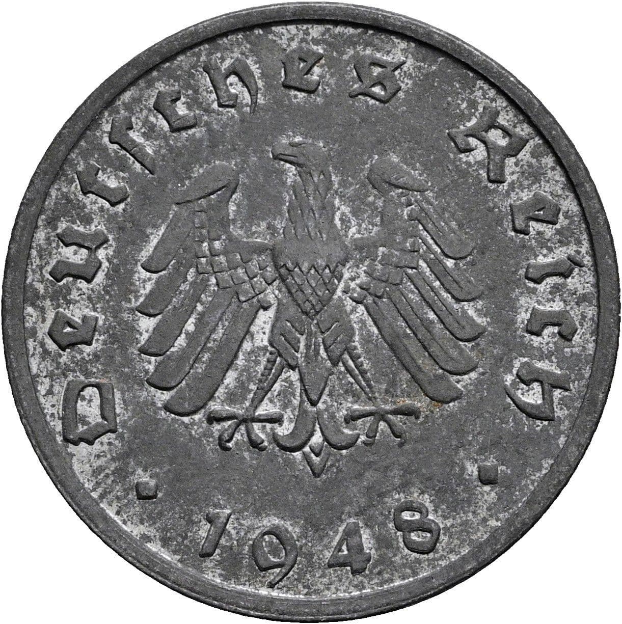 10 Reichspfennig 1948 F – Rückseite
