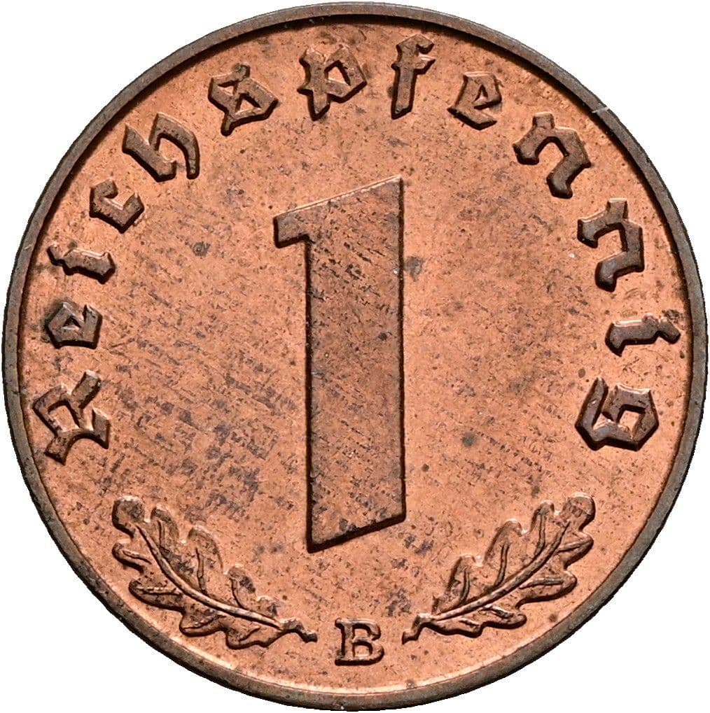 1 Reichspfennig 1939 B – Vorderseite