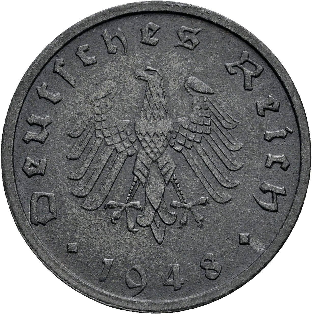 10 Reichspfennig 1948 A – Rückseite