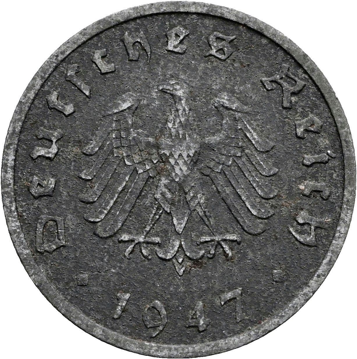 10 Reichspfennig 1947 F – Rückseite