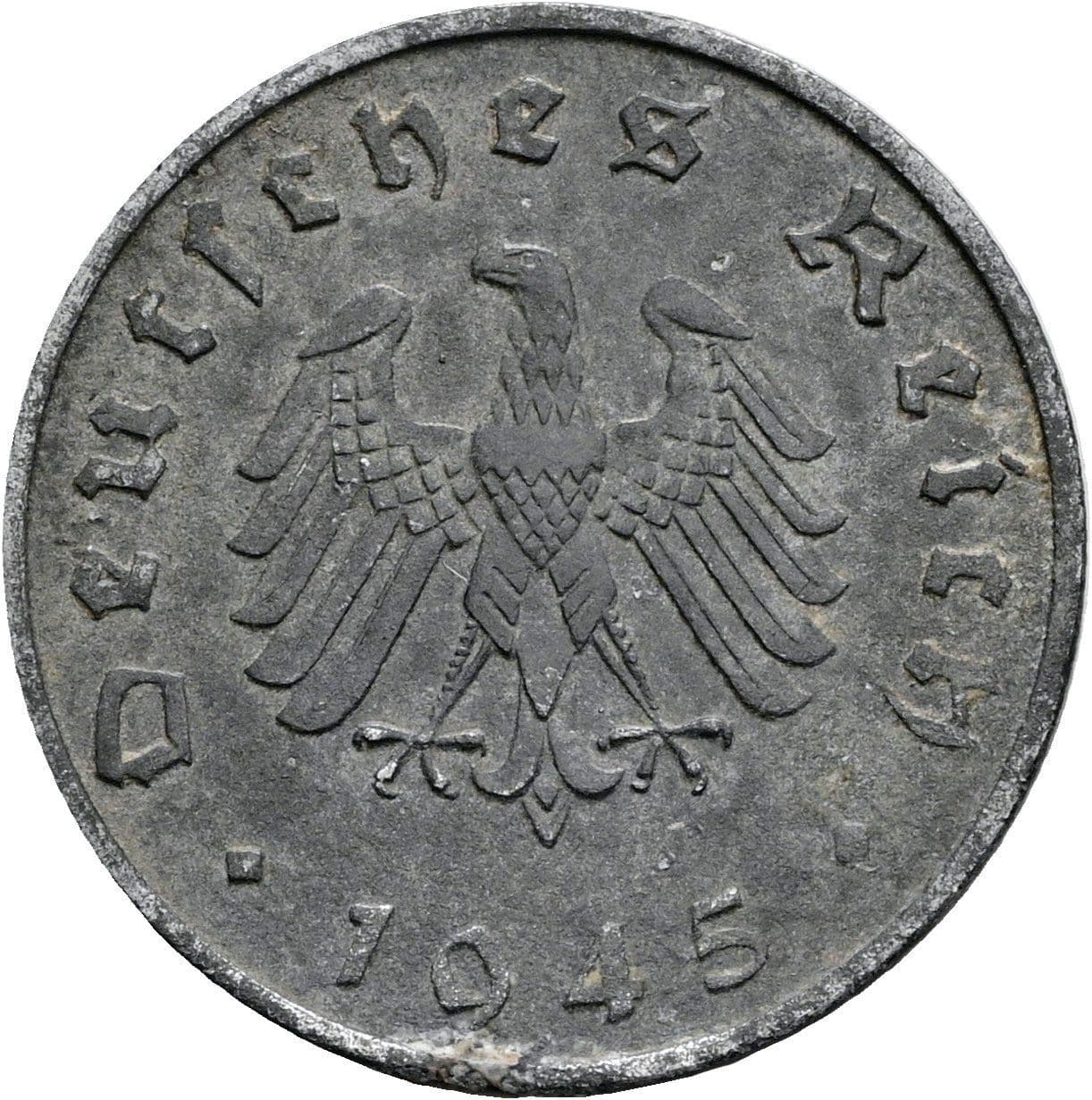 10 Reichspfennig 1945 F – Rückseite
