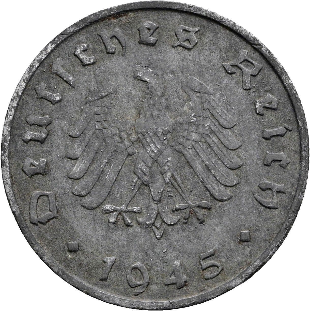 10 Reichspfennig 1945 F – Rückseite