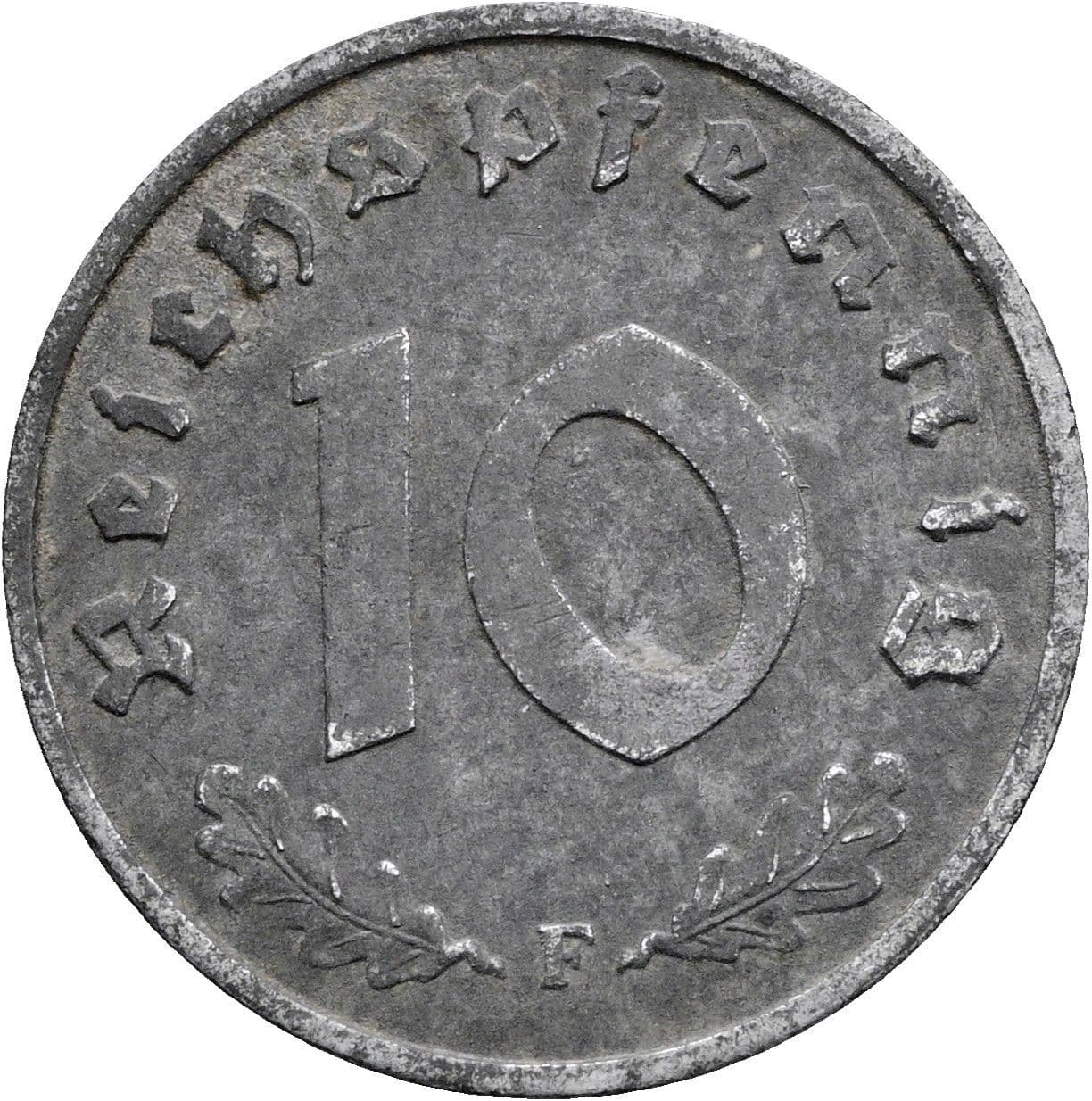 10 Reichspfennig 1945 F – Vorderseite