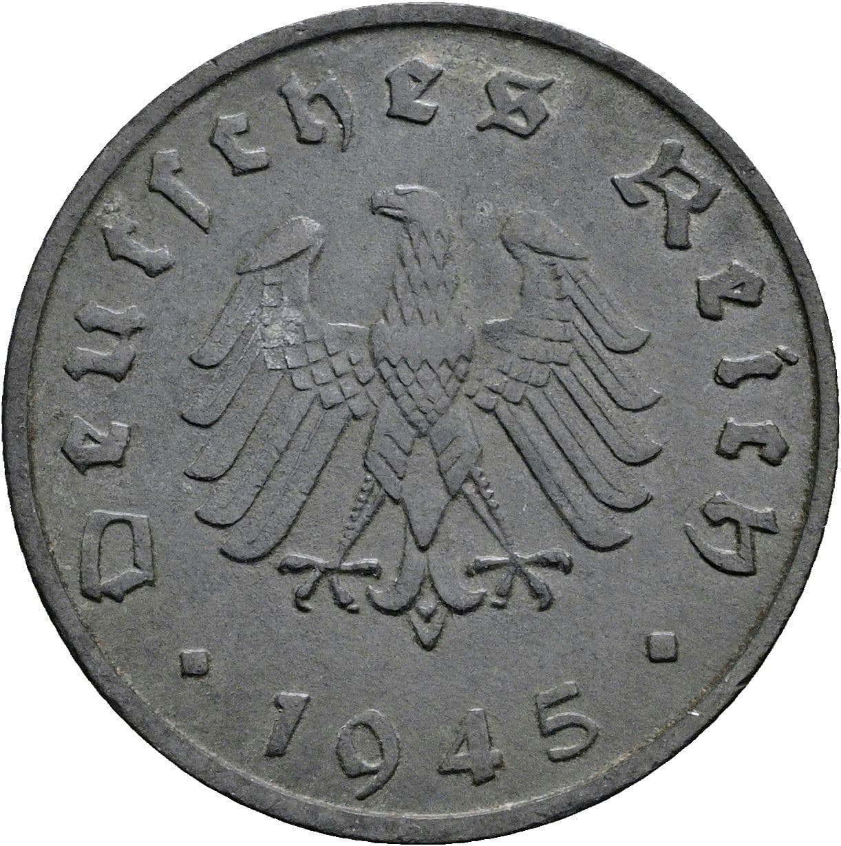 10 Reichspfennig 1945 F – Rückseite