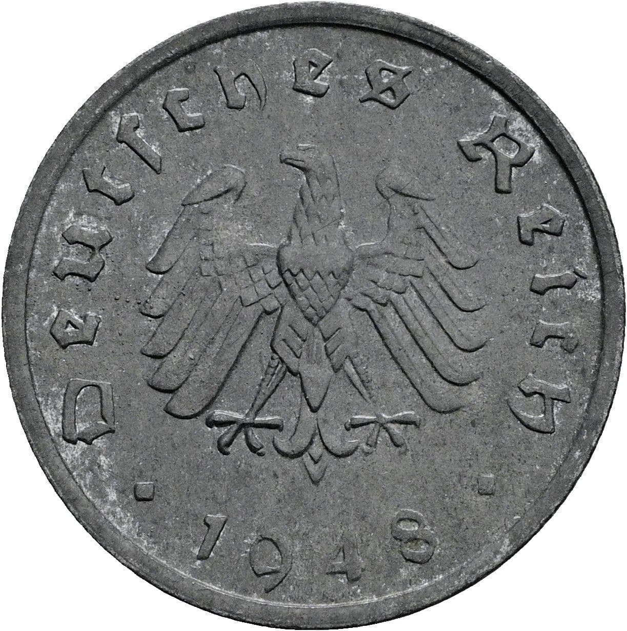 10 Reichspfennig 1948 F – Rückseite