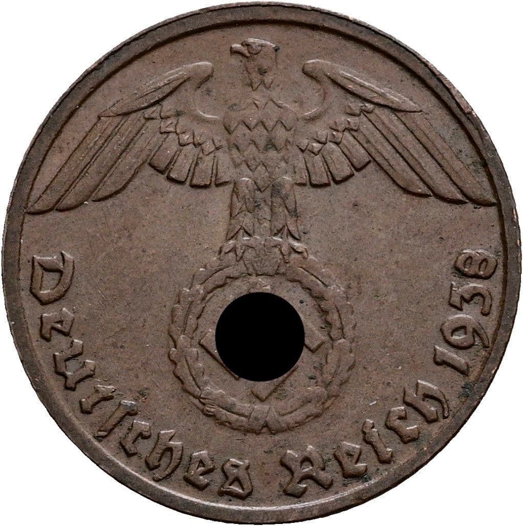 1 Reichspfennig 1938 D – Rückseite