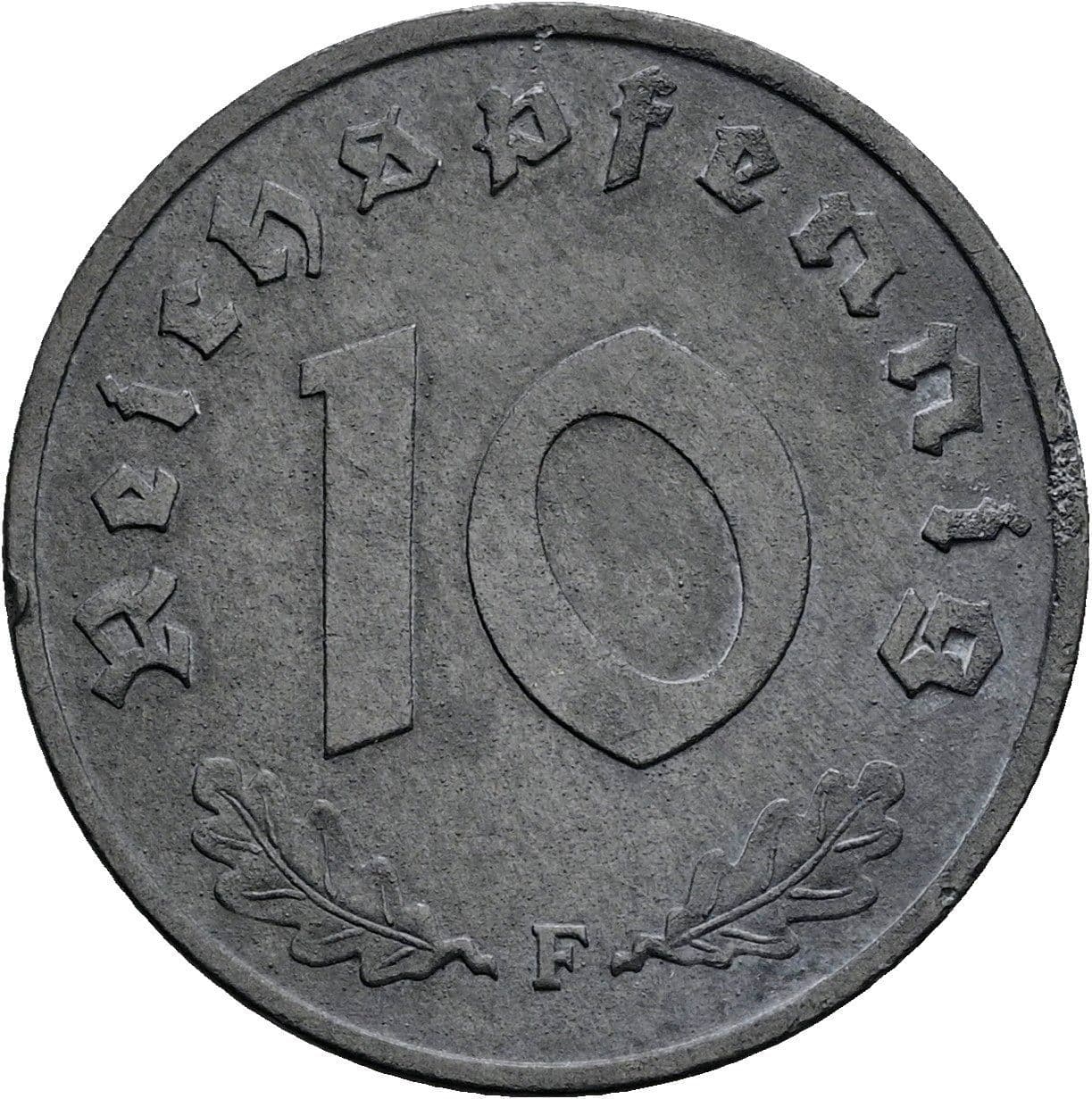 10 Reichspfennig 1948 F – Vorderseite