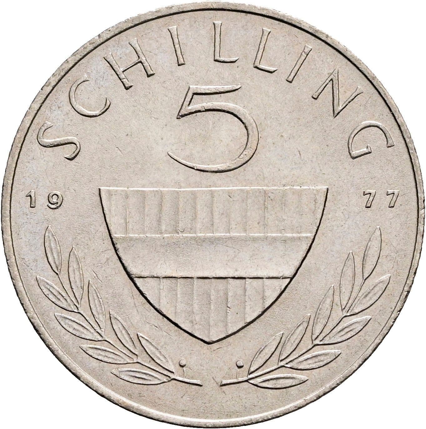 5 Schilling 1977 – Vorderseite