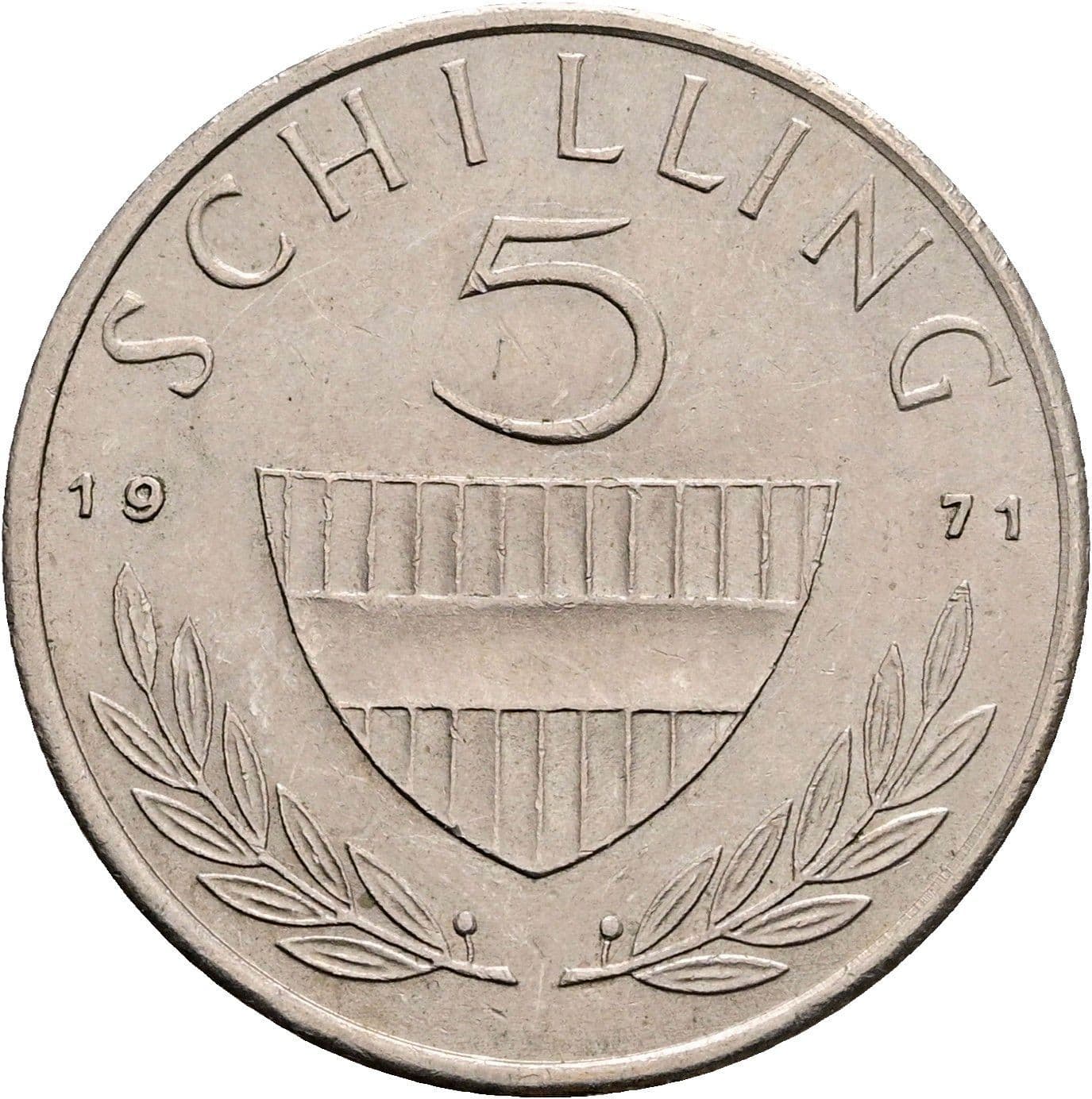 5 Schilling 1971 – Vorderseite