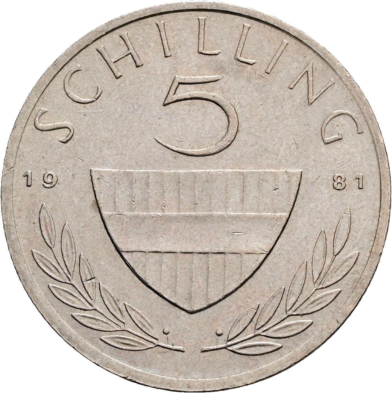 5 Schilling 1981 – Vorderseite