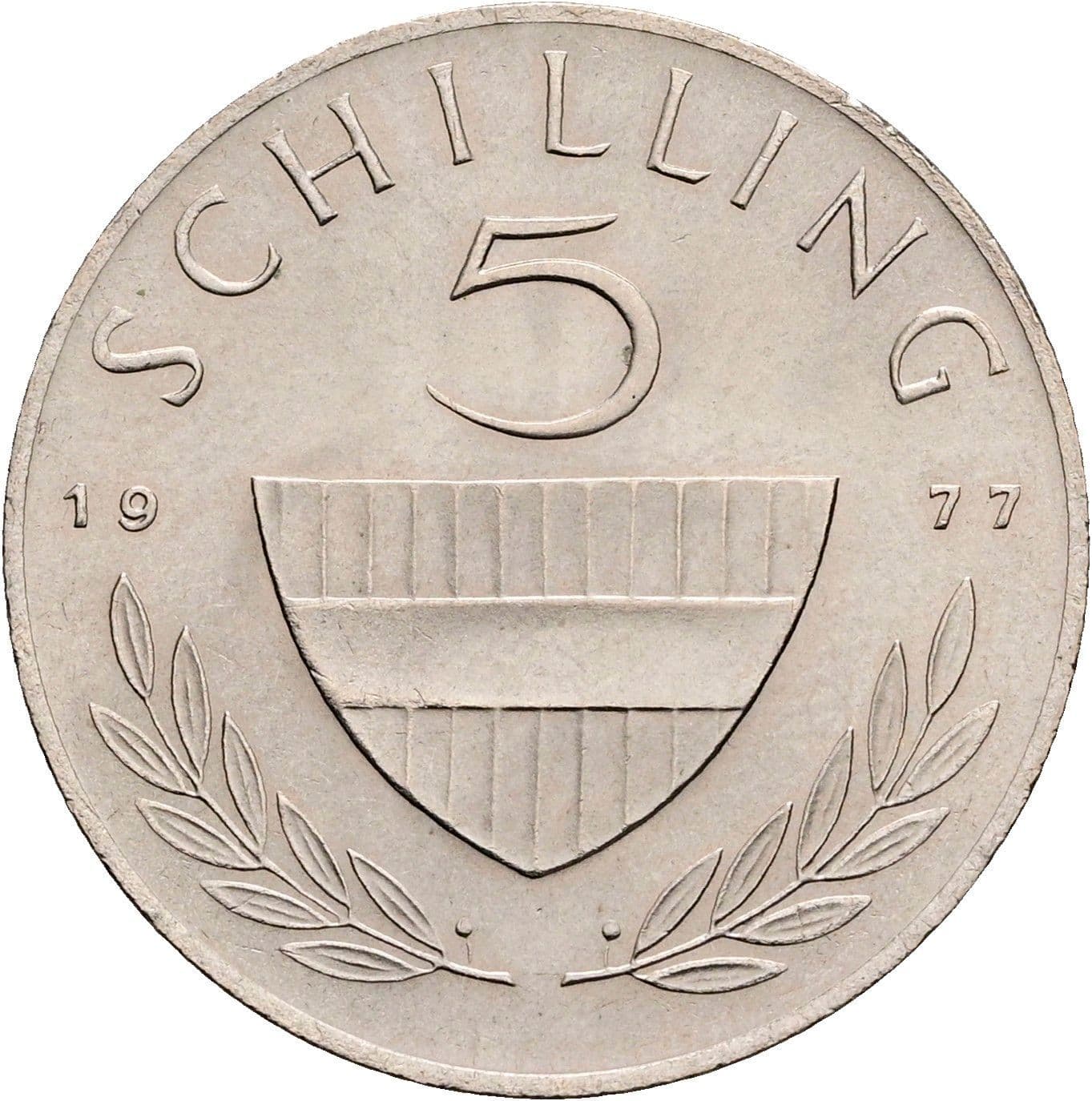 5 Schilling 1977 – Vorderseite