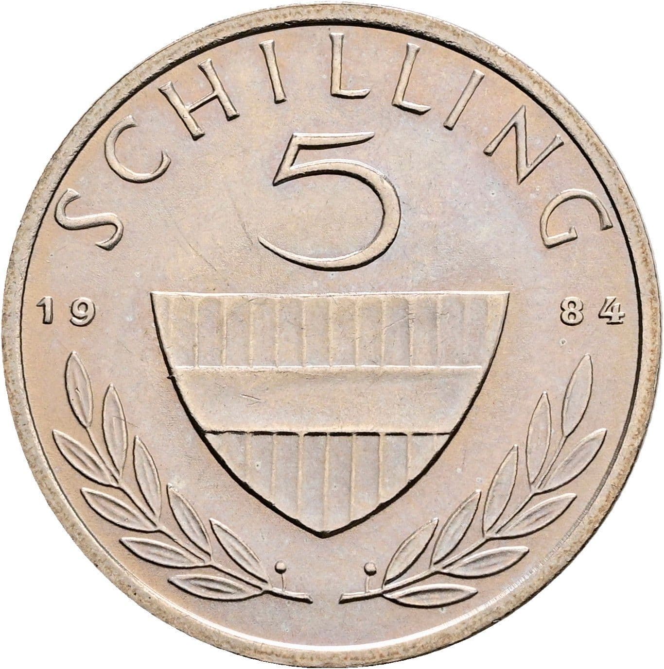 5 Schilling 1984 – Vorderseite