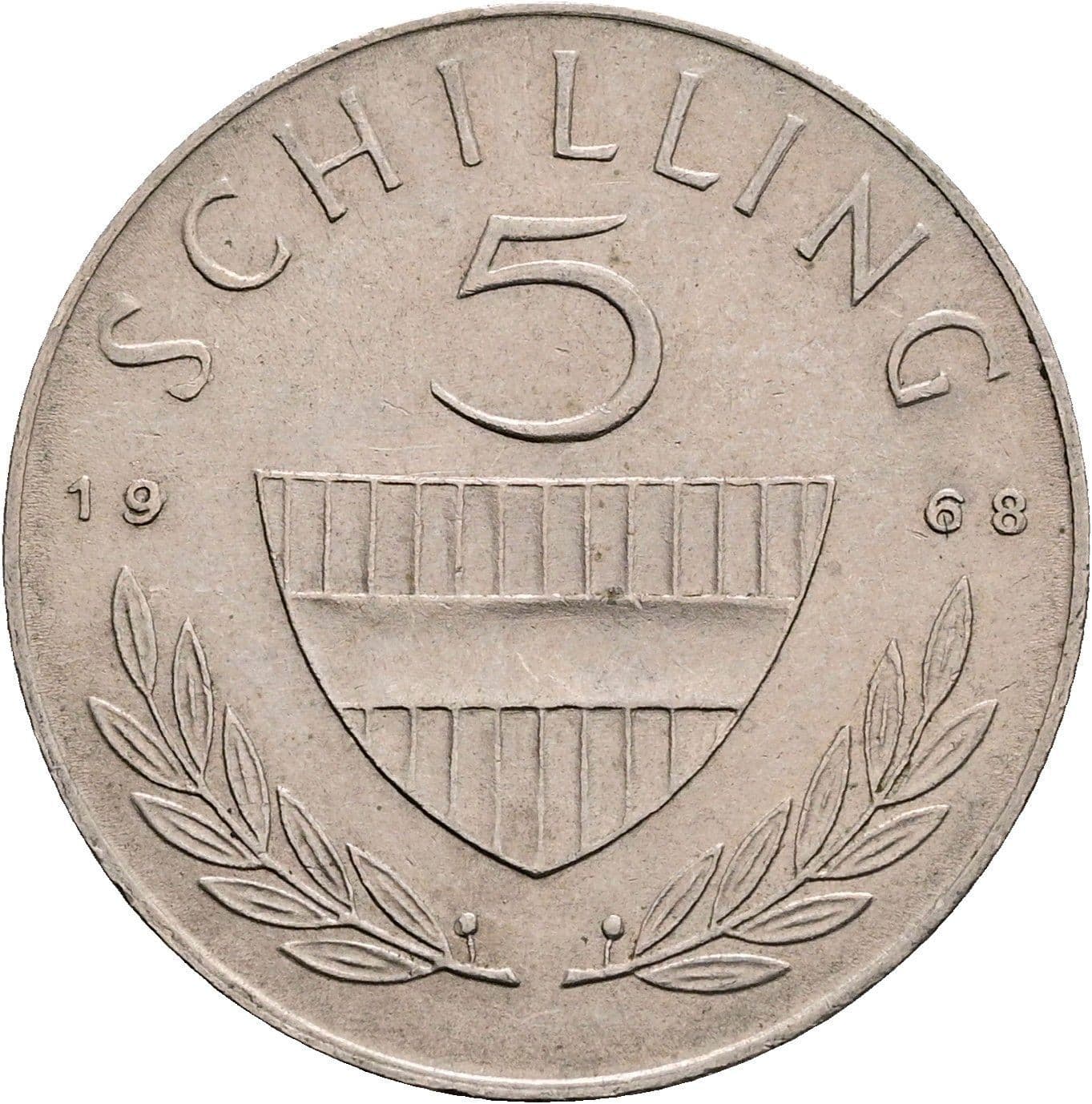 5 Schilling 1968 – Vorderseite