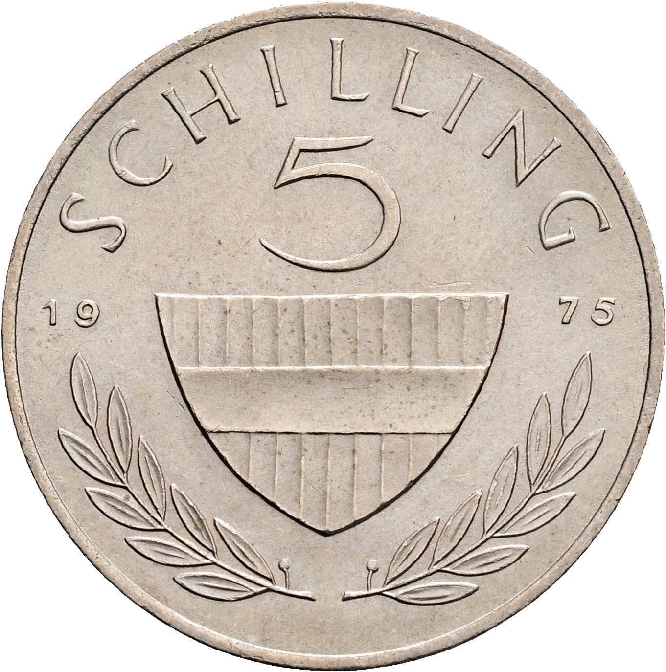 5 Schilling 1975 – Vorderseite