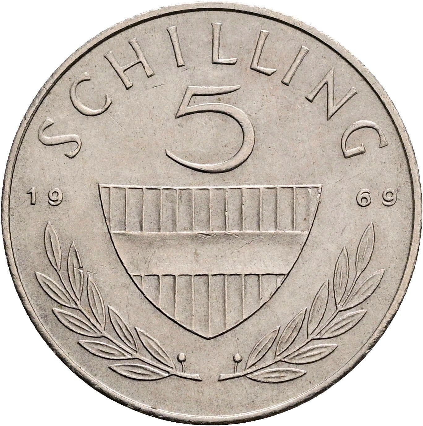 5 Schilling 1969 – Vorderseite