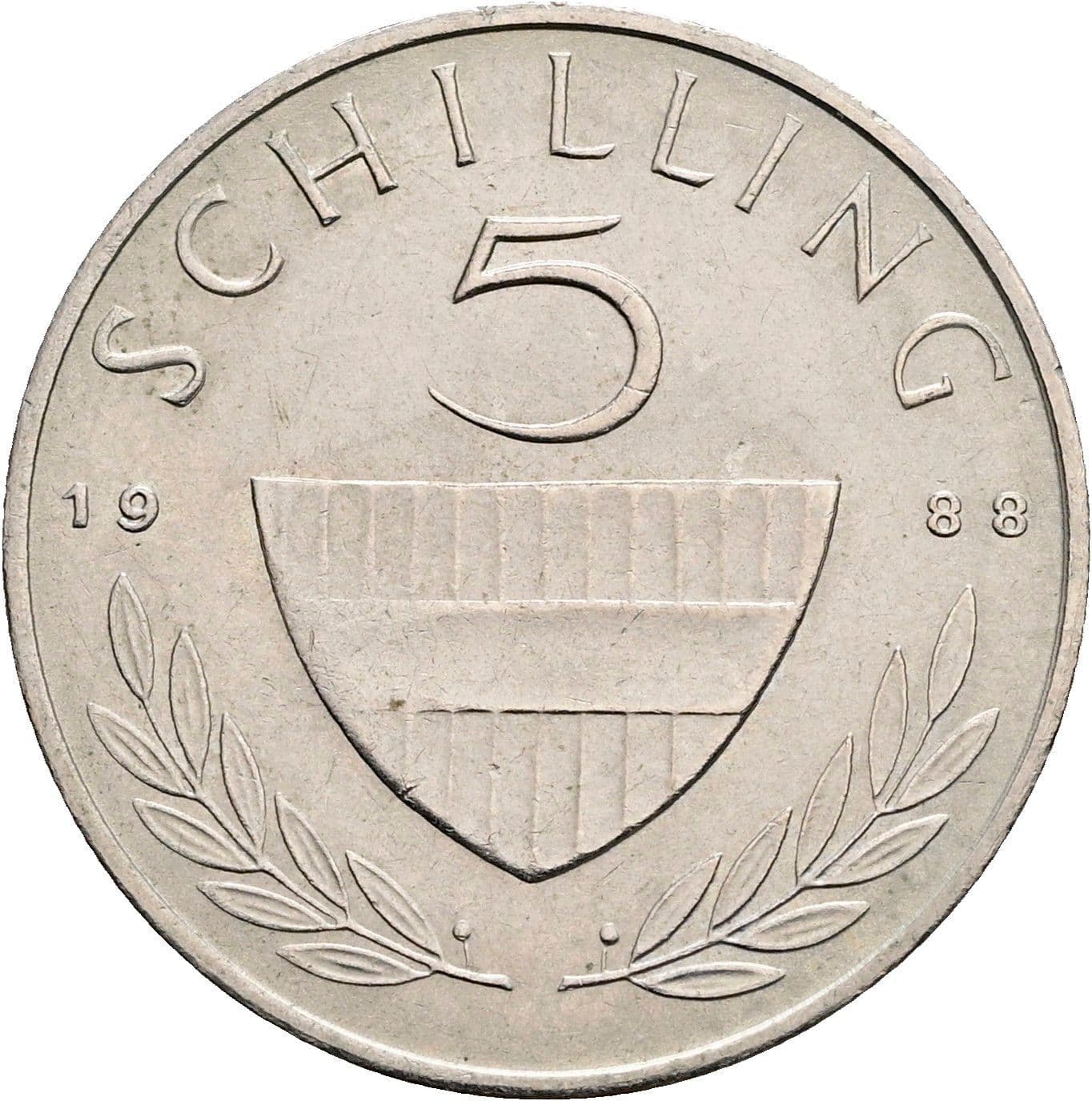 5 Schilling 1988 – Vorderseite