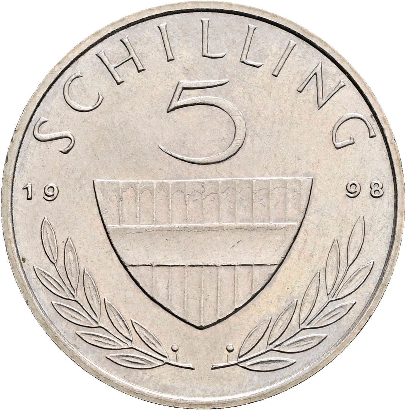 5 Schilling 1998 – Vorderseite