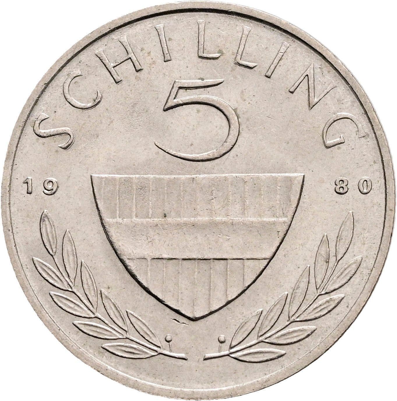 5 Schilling 1980 – Vorderseite