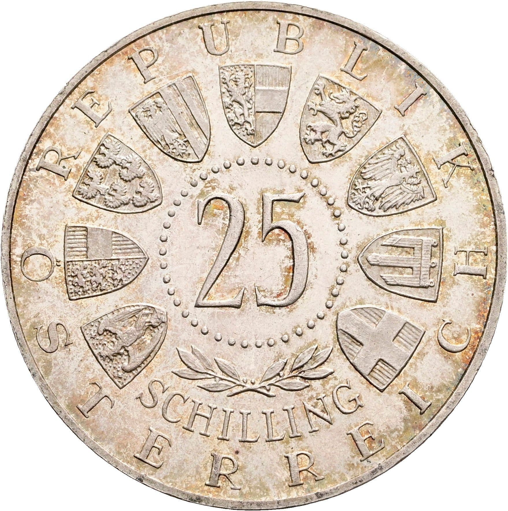 25 Schilling 1955 – Rückseite