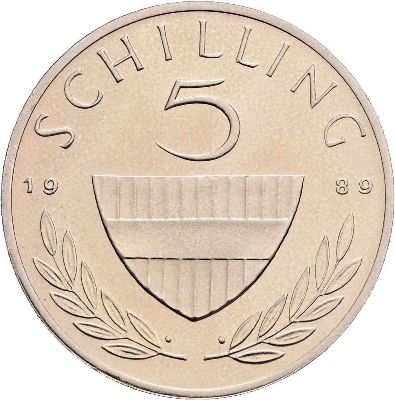 5 Schilling 1989 – Vorderseite
