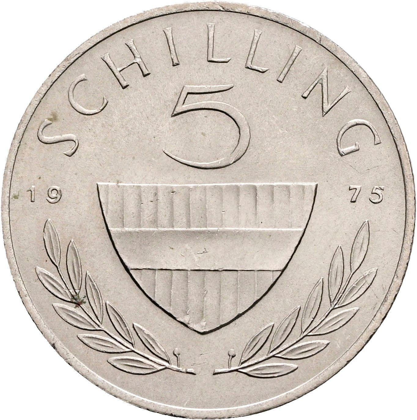 5 Schilling 1975 – Vorderseite