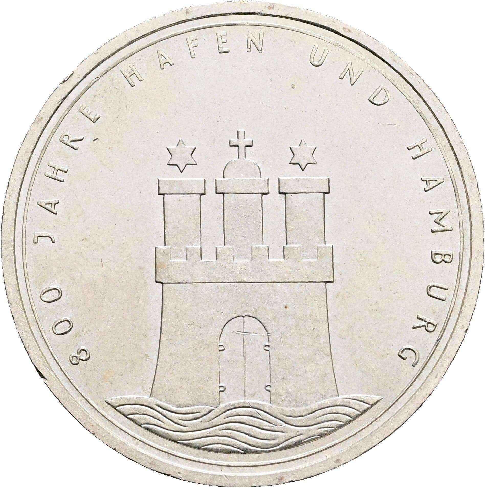 10 Deutsche Mark 1989 J – Vorderseite