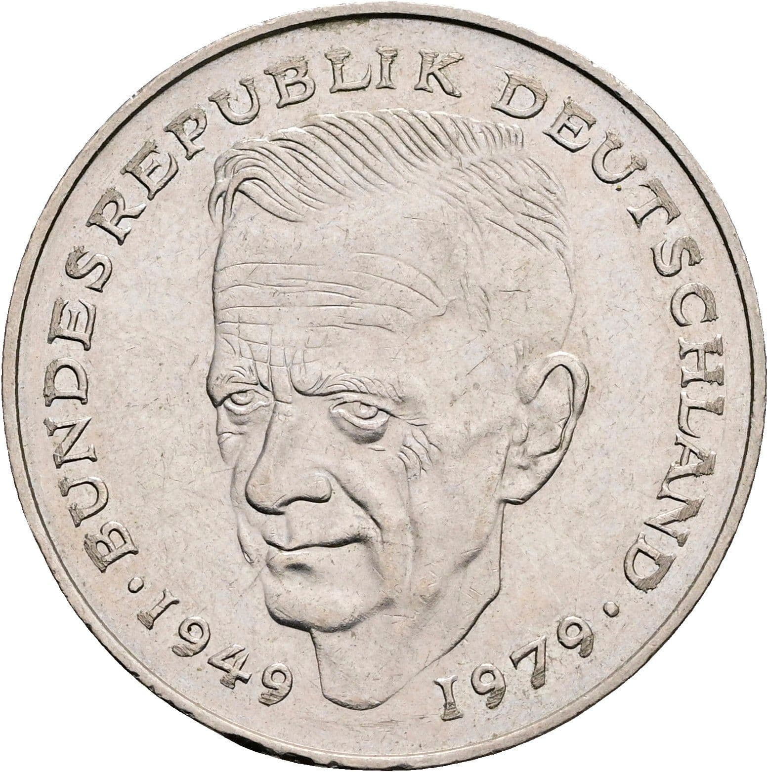 2 Deutsche Mark 1984 D – Vorderseite