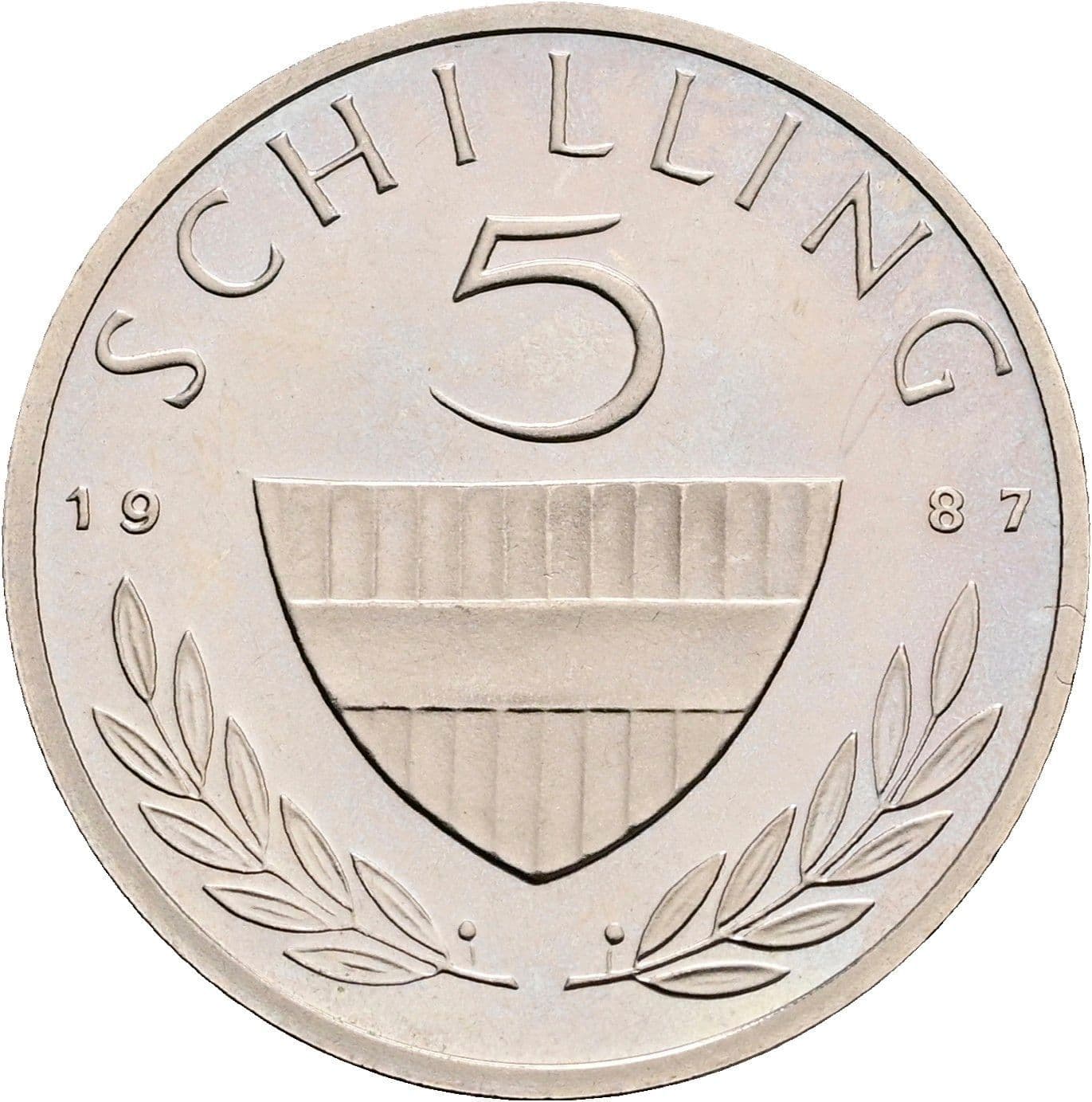 5 Schilling 1987 – Vorderseite