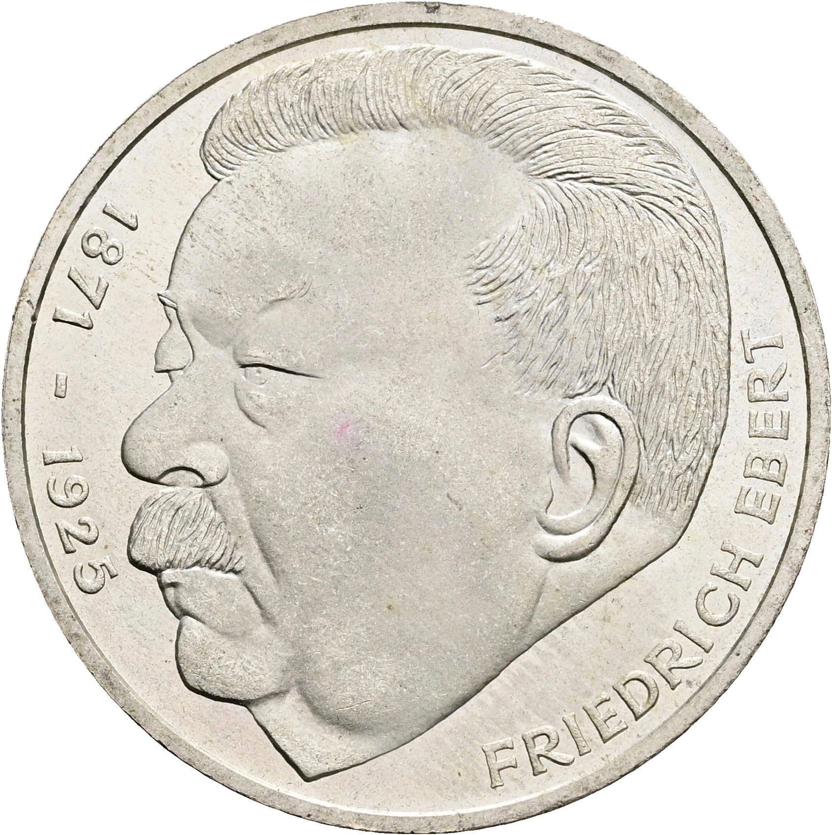 5 Deutsche Mark 1975 J – Vorderseite