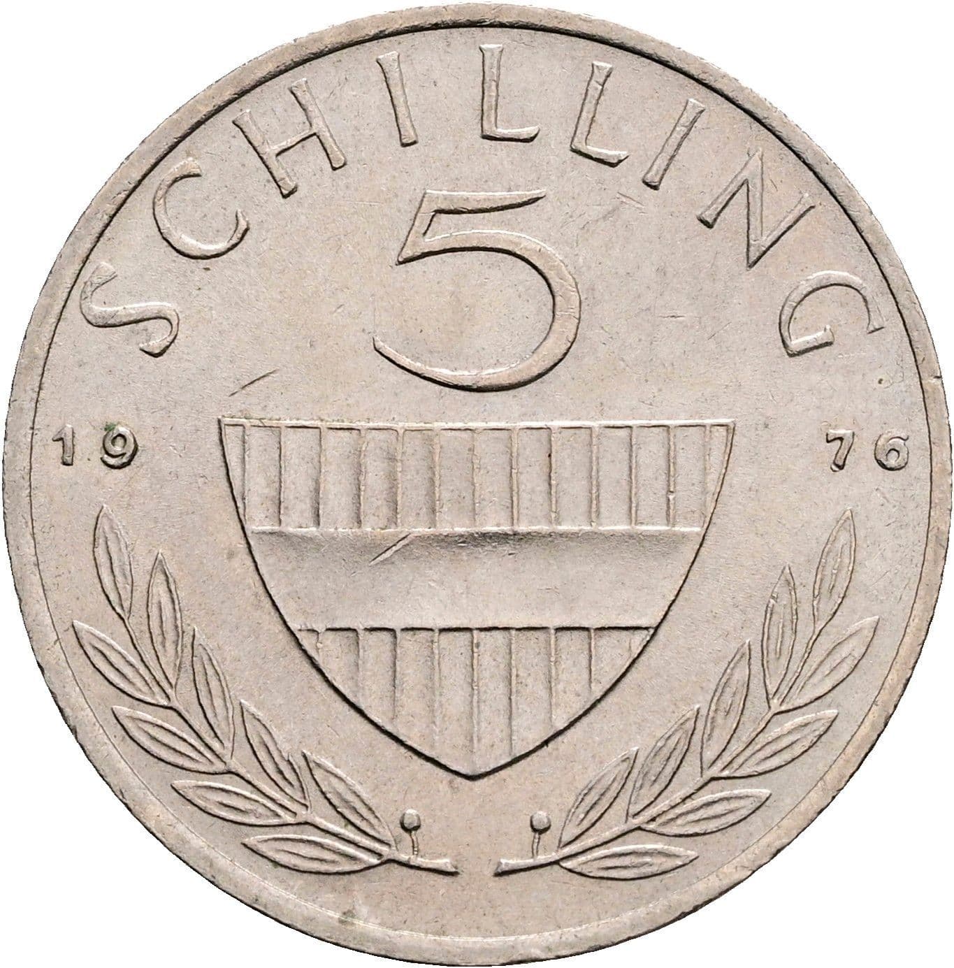 5 Schilling 1976 – Vorderseite
