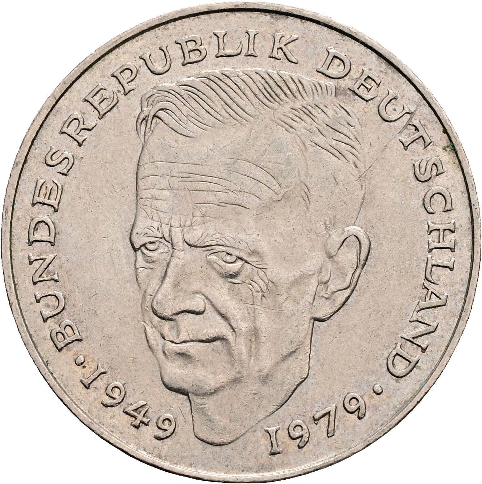 2 Deutsche Mark 1983 D – Vorderseite