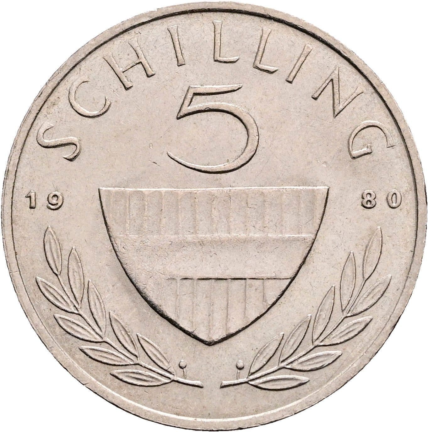 5 Schilling 1980 – Vorderseite
